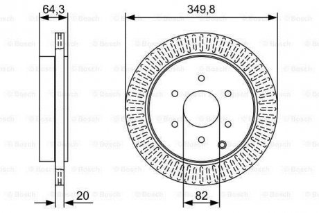 Диск тормозной NISSAN/INFINITI Patrol/QX56/QX80 R'5,610>> Infiniti QX, Nissan Patrol BOSCH 0986479W46