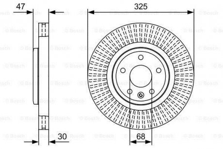 FORD USA Тормозной диск передний. EXPLORER BOSCH 0986479W52