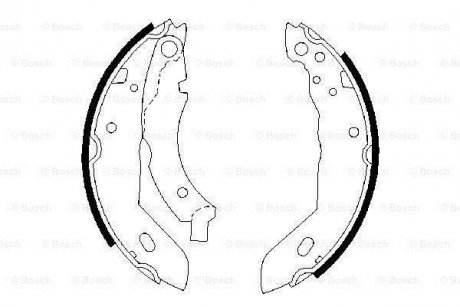 Щоки гальмівні задн. PEUGEOT 1,0-1,9 RENAULT 1,1-1,9 Peugeot 306, Citroen Xsara BOSCH 0986487084