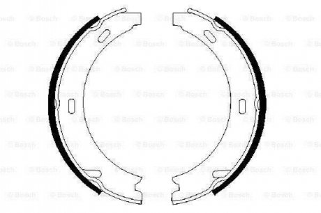 Колодки ручника MB (W140/W210/W220) 91- (164x25) BOSCH 0986487344