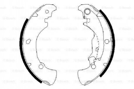 Купить FIAT Щеки тормозные BRAVA,BRAVO 1.4-1.9 96- BOSCH 0986487560 (фото1) подбор по VIN коду, цена 1027 грн.