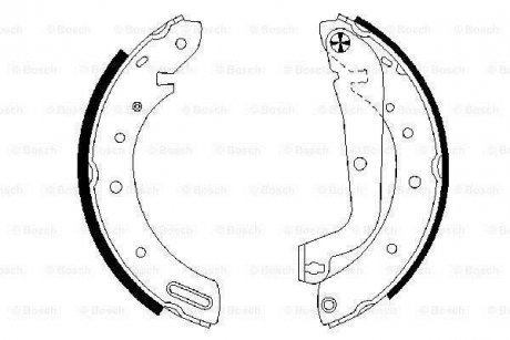 Купити Гальмівні колодки барабанні BOSCH 0 986 487 583 (фото1) підбір по VIN коду, ціна 2095 грн.