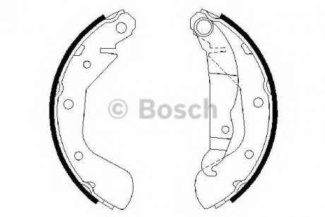 Колодки гальмівні бараб. зад. Opel Astra F 91-98 Opel Corsa, Kadett, Astra, Combo BOSCH 0 986 487 613