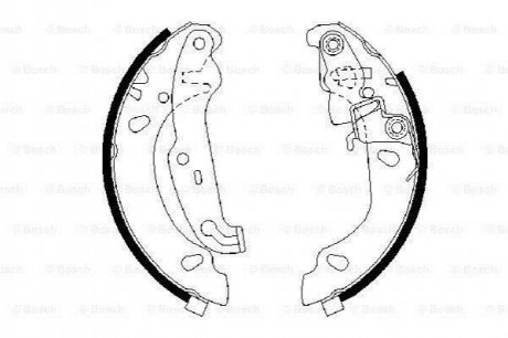 Колодки тормозные барабанные Ford Fiesta, KA BOSCH 0 986 487 624