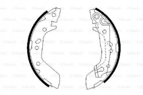 HYUNDAI Щеки тормозные Accent -05 Volvo S40, Hyundai Accent BOSCH 0986487655