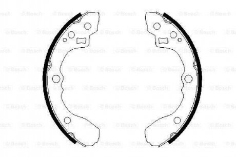 Колодки тормозные барабанные BOSCH 0 986 487 687