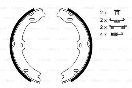 Колодки тормозные барабанные Mercedes W221, C216, S211, W211, C215, CLS-Class, W220, W222 BOSCH 0 986 487 725