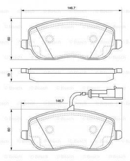 Купити Гальмівні колодки, дискові BOSCH 0986494068 (фото1) підбір по VIN коду, ціна 1691 грн.