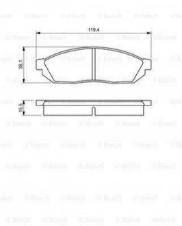 Гальмівні колодки дискові Honda Civic BOSCH 0986494208