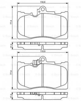 Гальмівні колодки дискові Lexus IS, GS BOSCH 0986494252