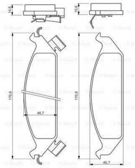 Томозные колодки пер. CHRYSLER STRATUS -01 Dodge Avenger BOSCH 0986494313