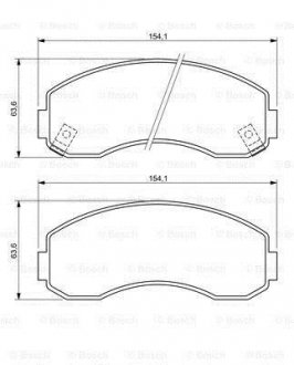 Тормозные колодки дисковые BOSCH 0986494314