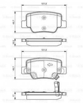 TOYOTA Тормозные колодки задн. VERSO 09- BOSCH 0986494404