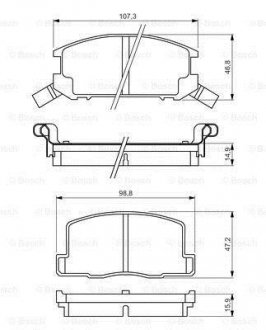 Купити Гальмівні колодки дискові BOSCH 0 986 494 412 (фото1) підбір по VIN коду, ціна 1093 грн.