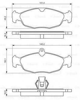 Тормозные кол. диск. OPEL DAEWOO Lanos Jaguar XK, XJ BOSCH 0986494413