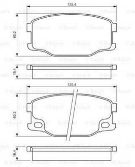 Тормозные колодки пер. MITSUBISHI Canter 96- BOSCH 0986494442