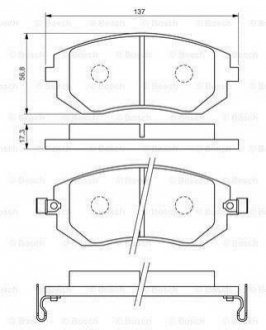 Колодки тормозные Subaru Impreza, Legacy, Forester, Outback BOSCH 0 986 494 558