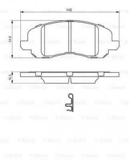 Комплект гальмівних колодок Mitsubishi Lancer BOSCH 0986494575