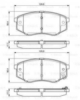 HYUNDAI Тормозн.колодки передн.ix20,Kia Soul II 10- Toyota Corolla BOSCH 0986494692