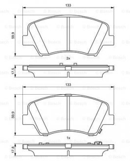 Колодки тормозные BOSCH 0 986 494 712