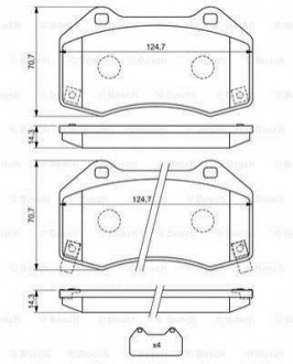 Купити Гальмівні колодки дискові Opel Corsa BOSCH 0986494718 (фото1) підбір по VIN коду, ціна 1413 грн.