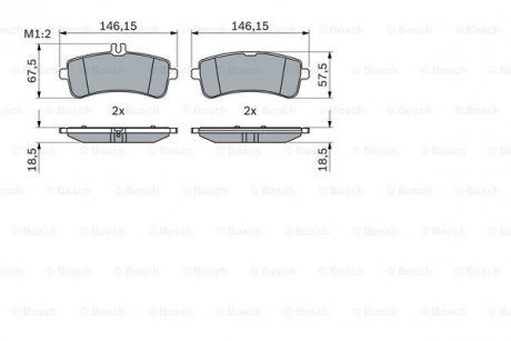 ГАЛЬМІВНІ КОЛОДКИ ДИСКОВІ Mercedes W222, C217, A217 BOSCH 0986494764