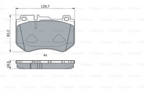 DB Колодки гальм. пров. W205 Mercedes W205, S205, C205 BOSCH 0986494777