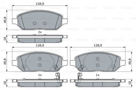 OPEL Колодки торм. пер. Karl 1,015- BOSCH 0986494906