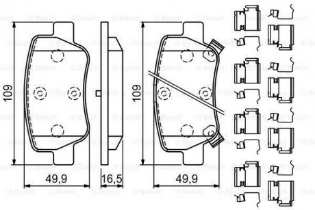 Тормозные колодки дисковые Toyota Avensis BOSCH 0986494933