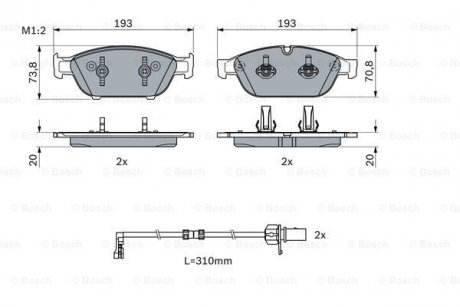 Тормозные колодки дисковые Audi A7, A6 BOSCH 0986494986