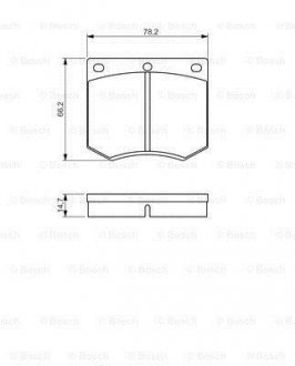 FORD Колодки тормозные передние Taunus,Granada Ford Escort, Volvo 340 BOSCH 0986495079