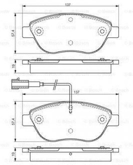 Купить Тормозные колодки дисковые FIAT Doblo/Idea/Multipla "F "99>> PR2 Fiat Doblo BOSCH 0986495086 (фото1) подбор по VIN коду, цена 1275 грн.