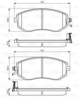 SUBARU Колодки тормозные Forester 13-, Outback 09- BOSCH 0986495125