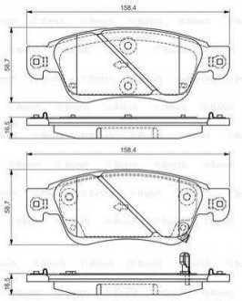 Гальмівні колодки дискові INFINITI G "F "09>> Infiniti EX, FX, G BOSCH 0986495134