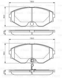 Комплект тормозных колодок из 4 шт. дисков Nissan Maxima, Infiniti I, J, M, Q BOSCH 0986495147