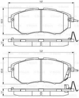 Купити Колодки гальмівні (передні) Subaru Forester/Legacy/Impreza 03- (Akebono) Subaru Legacy, Outback, Tribeca, Forester BOSCH 0 986 495 156 (фото1) підбір по VIN коду, ціна 1447 грн.