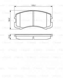 Купить Тормозные колодки перед. MITSUBISHI Galant VI 96-03, Lancer 03- Mitsubishi Lancer BOSCH 0986495158 (фото1) подбор по VIN коду, цена 1393 грн.