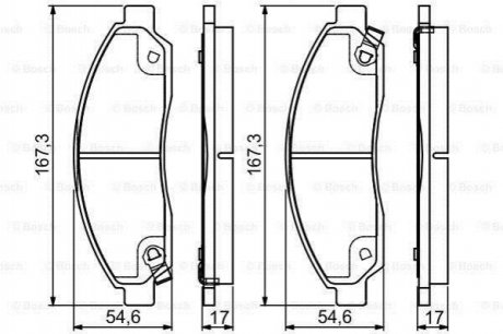 Купить ISUZU Тормозные колодки передн.GREAT WALL Hover 06-, ISUZU D-Max 2,5D 07- BOSCH 0986495159 (фото1) подбор по VIN коду, цена 1500 грн.