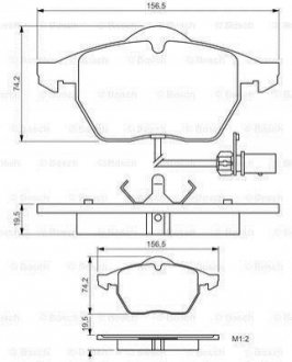 Купити Гальмівні колодки дискові Volkswagen Passat, Audi A6, TT, A4 BOSCH 0 986 495 232 (фото1) підбір по VIN коду, ціна 1001 грн.