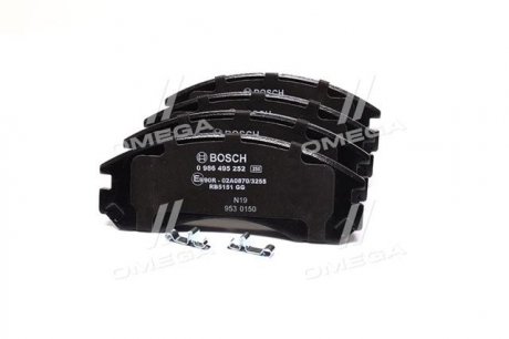 Купити Комплект гальмівних колодок - дискові Mitsubishi Outlander, Pajero, Galant, L200, Lancer BOSCH 0986495252 (фото1) підбір по VIN коду, ціна 833 грн.