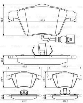 Купить Тормозные колодки дисковые AUDI/VW S3/TT/Leon/Passat/Golf IV/V''F''>>08 PR2 Seat Leon, Volkswagen Golf, Passat, Skoda Superb, Volkswagen Scirocco, Audi A3, Volkswagen EOS BOSCH 0986495261 (фото1) подбор по VIN коду, цена 1363 грн.