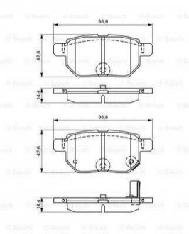 Купити Гальмівні кільк. зад. Toyota Yaris, IQ, AURIS 07 - BOSCH 0986495286 (фото1) підбір по VIN коду, ціна 611 грн.