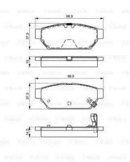 Купить MITSUBISHI Тормозные колодки задн.Carisma 95- Mitsubishi Colt, Lancer, Carisma BOSCH 0986495326 (фото1) подбор по VIN коду, цена 581 грн.