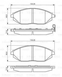 Купити CHEVROLET Гальмівні колодки передні.Spark 10- BOSCH 0986495349 (фото1) підбір по VIN коду, ціна 1160 грн.