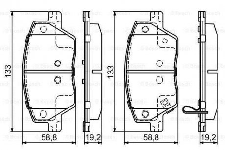 Купити Гальмівні колодки дискові Fiat Tipo BOSCH 0986495392 (фото1) підбір по VIN коду, ціна 1333 грн.