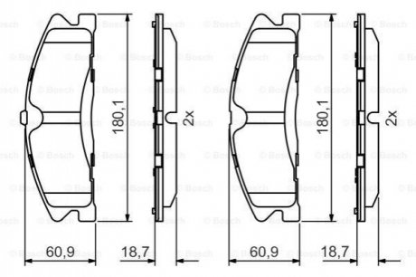 FORD Колодки торм. пер. Explorer (USA) 3.5 10- BOSCH 0986495399