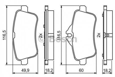 Купить DB Колодки тормозные задн. W166/X166/W176 A/GL/M Class 11- Mercedes M-Class, CLA-Class, GL-Class, W176, GLA-Class, GLE-Class, GLS-Class BOSCH 0986495403 (фото1) подбор по VIN коду, цена 1004 грн.