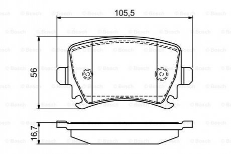 Купити Комплект гальмівних колодок з 4 шт. дисків Volkswagen Jetta BOSCH 0986495453 (фото1) підбір по VIN коду, ціна 837 грн.