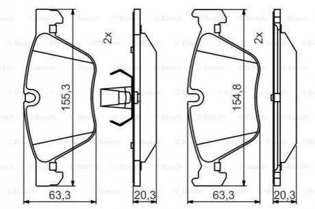 Купить BMW Тормозные колодки передн.5 F10 518d-528i 11- BMW E60, E61, F10, F11 BOSCH 0986495480 (фото1) подбор по VIN коду, цена 1522 грн.