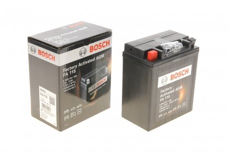 АКБ МОТО AGM 12V 12А * год 125А FA115 - кратн. 4 шт BOSCH 0986FA1150